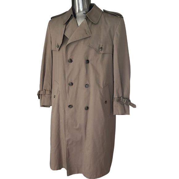 Vintage London London Towne Trench Coat with Removable  liner- 42 Large - Picture 1 of 10